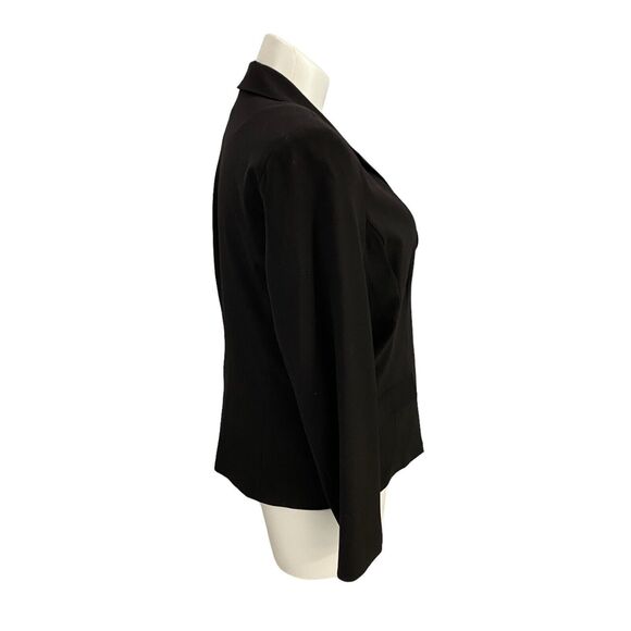 Charter Club Blazer Womens 16 Black Basic Capsule Minimalist Work Office Jacket - Picture 7 of 16